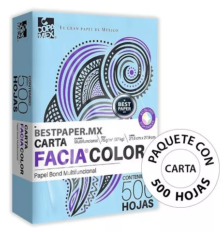 [FAC-PAP-370081] FACIA PAPEL AZUL TAMAÑO CARTA PAQ. CON 500 HOJAS A8205075011E0MC-370081