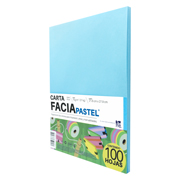 [FAC-PAP-373054] FACIA PAPEL BOND CARTA AZUL PASTEL 100 HOJAS-73054