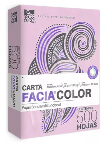 [FAC-PAP-370128] FACIA PAPEL ROSA TAMAÑO CARTA PAQ. CON 500 HOJAS A8232075011E0MC-370128