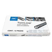 [GBC-ARI-M500130] GBC ARILLO DE METAL TWIN LOOP 1 1/4" COLOR NEGRO CAJA CON 20 PZAS-M500130