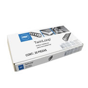[GBC-ARI-M500106] GBC ARILLO DE METAL TWIN LOOP 3/8" COLOR NEGRO CAJA CON 20 PZAS-M500106