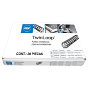 [GBC-ARI-M500118] GBC ARILLO DE METAL TWIN LOOP 5/8" COLOR NEGRO CAJA CON 20 PZAS-M500118