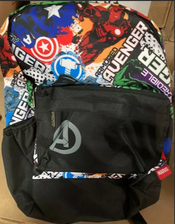 [GIN-BAC-AV18LBP013] PROMOCION GINGA MOCHILA AV18LBP013 AVENGERS NEGRA CON PERSONAJES-7501950063952