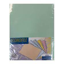 [IRA-FOL-FE1305] IRASA FOLDER MANILA 1/2 CEJA ECONOFILE FE-1305 CARTA VERDE CON 100 PZAS