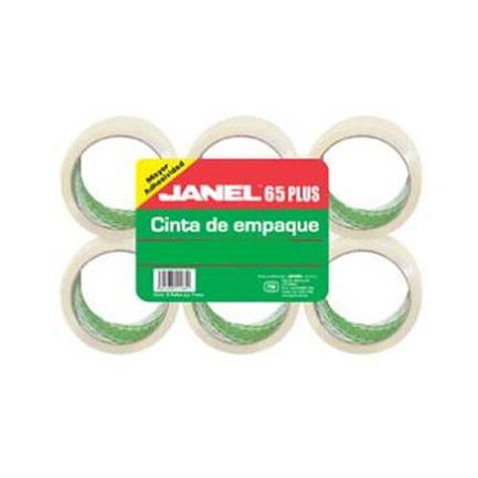[JAN-CIN-0654850700] JANEL CINTA ADHESIVA TRANSPARENTE MODELO 065 48MM X 50M PAQ. CON 6 PZAS-0654850700