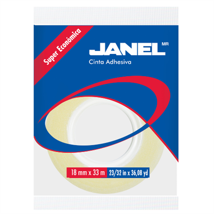 [JAN-CIN-2551833200] JANEL CINTA ADHESIVA TRANSPARENTE MODELO 255 18MM X 33M-2551833200