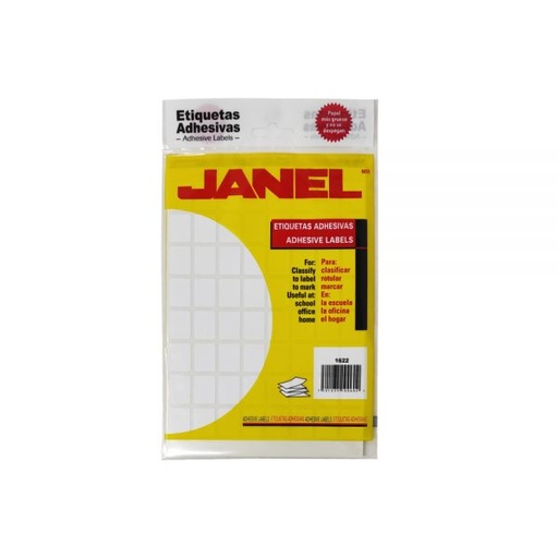[JAN-ETI-1001622100] JANEL ETIQUETA ADHESIVA BLANCA NO. 2 (16MM X 22MM)-1001622100