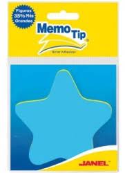 [JAN-NOT-6603535050ESTRE] JANEL NOTAS ADHESIVAS MEMO TIP FORMA ESTRELLA (3X3)-6603535050ESTRE