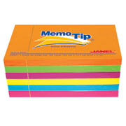 [JAN-NOT-6560305797] JANEL NOTAS ADHESIVAS MEMO TIP NEON (3X5) CON 100 HOJAS-6560305797