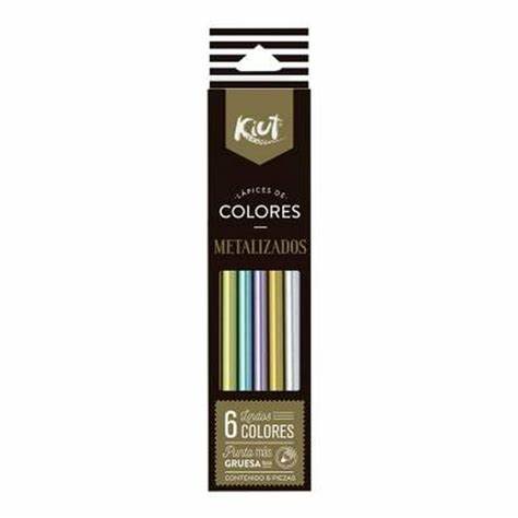 [KIU-COL-360921] KIUT NORMA LAPICES DE COLOR METALIZADOS Y SACAPUNTAS 6-360921