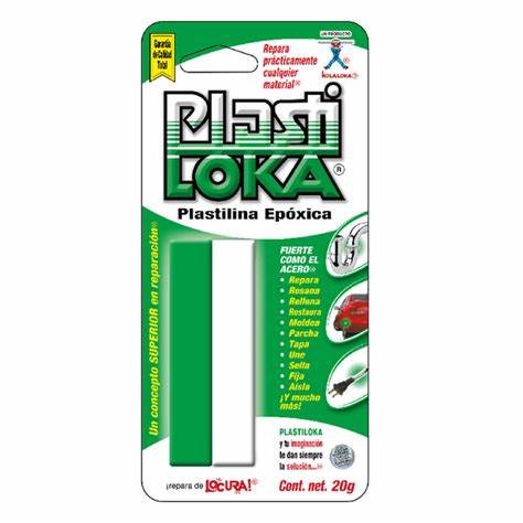 [KOL-PEG-PL-20 MC] KOLA LOKA PLASTILINA EPOXICA VERDE Y BLANCO-PL-20 MC