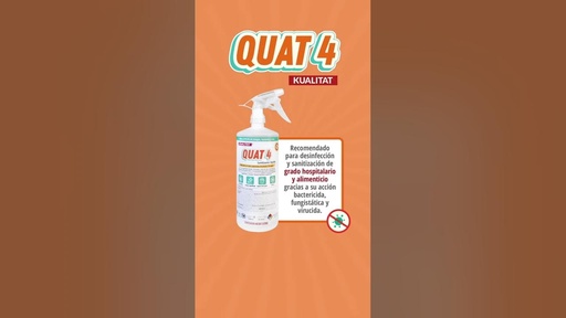 [KUA-SAN-QUAT1LT] KUALITAT SANITIZANTE CON DISPENSADOR QUAT 4 SALES 1L CUATERNARIOS DE AMONIO-QUAT1LT