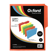[PDF-FOL-M763 12 NA] PENDAFLEX OXFORD FOLDER TAMAÑO CARTA PAQ. CON 25 PZAS COLOR NARANJA-M763 1/2 NA