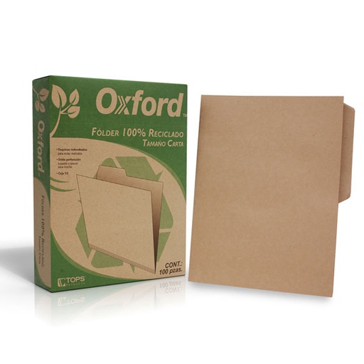 [PDF-FOL-M755 1/2] PENDAFLEX FOLDER TAMAÑO CARTA RECICLADO PAQ. CON 100 PZAS-M755 1/2