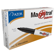 AZOR MARCADOR MAGISTRAL DIDACTICO AZUL CON 12 PZAS-301.84003