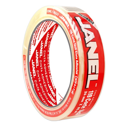 [JAN-CIN-1192465100] JANEL CINTA ADHESIVA TRANSPARENTE CORTE FACIL MODELO 119 24MM X 65M-1192465100 (copia)