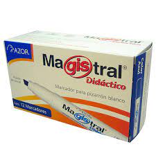 AZOR MARCADOR MAGISTRAL PARA PIZARRON COLOR AZUL CAJA C/12 PIEZAS-301.8350AZ