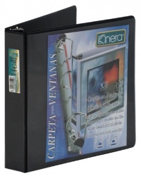 [AZO-CAR-302.9701NE] AZOR CARPETA PANORAMICA HERRAJE EN "D" DE 5'' TAMAÑO CARTA COLOR NEGRO-302.9701NE