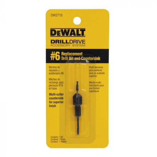 [DEW-BAR-DW2710] DEWALT BARRENA DE RESPUESTO Y AVELLANADOR DW2710 NO. 6