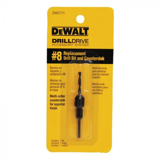 [DEW-BAR-DW2711] DEWALT BARRENA DE RESPUESTO Y AVELLANADOR DW2711 NO. 8