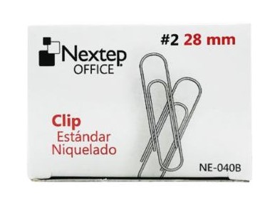 [NEX-CLI-NE040B] NEXTEP CLIP NIQUELADO ESTANDAR NUM 2 PAQUETE C/10 CAJAS NE-040B