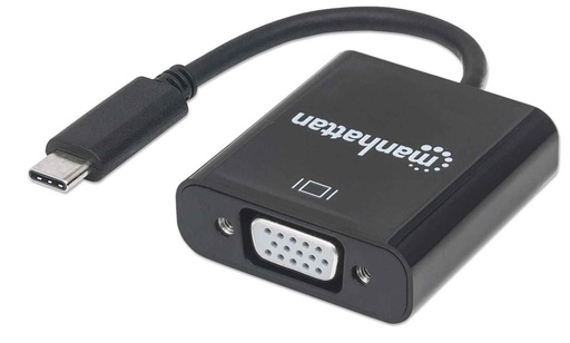 [MAN-CON-151771] MANHATTAN CONVERTIDOR DE VIDEO USB-C 3.1 a VGA-H COLOR NEGRO-151771