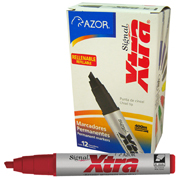 [AZO-MAR-301.40002] AZOR MARCADOR PERMANENTE SIGNAL XTRA COLOR ROJO CAJA CON 12 PIEZAS-301.40002